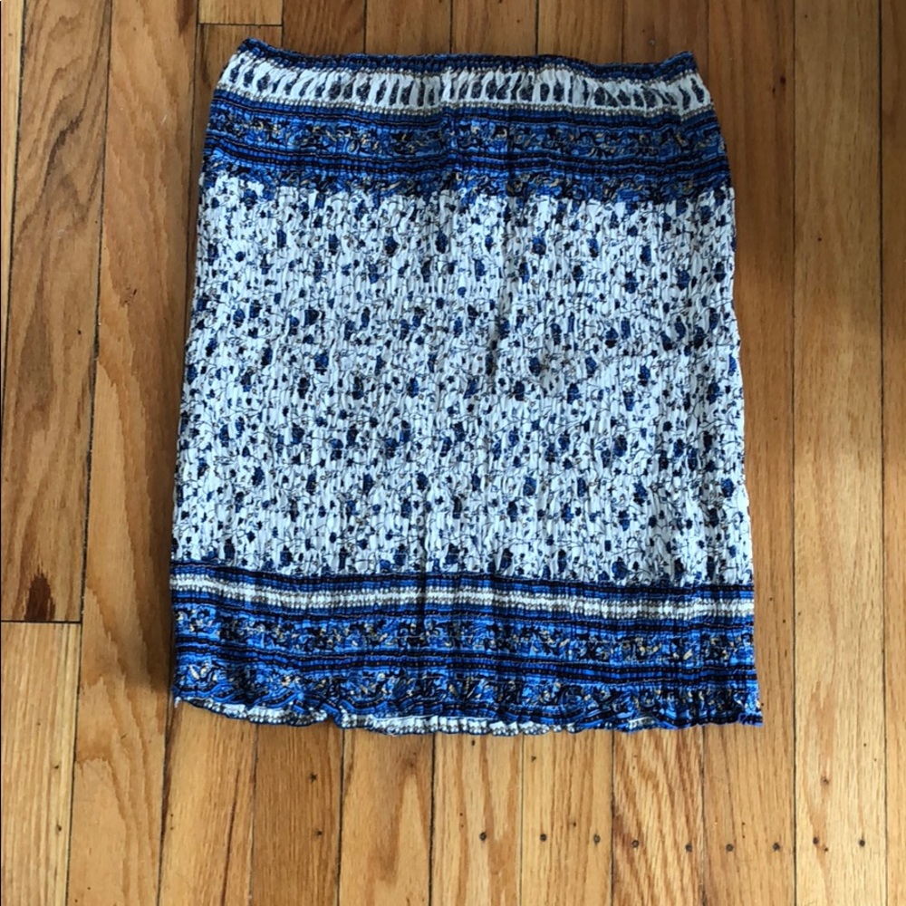 Tobi blue floral mini skirt